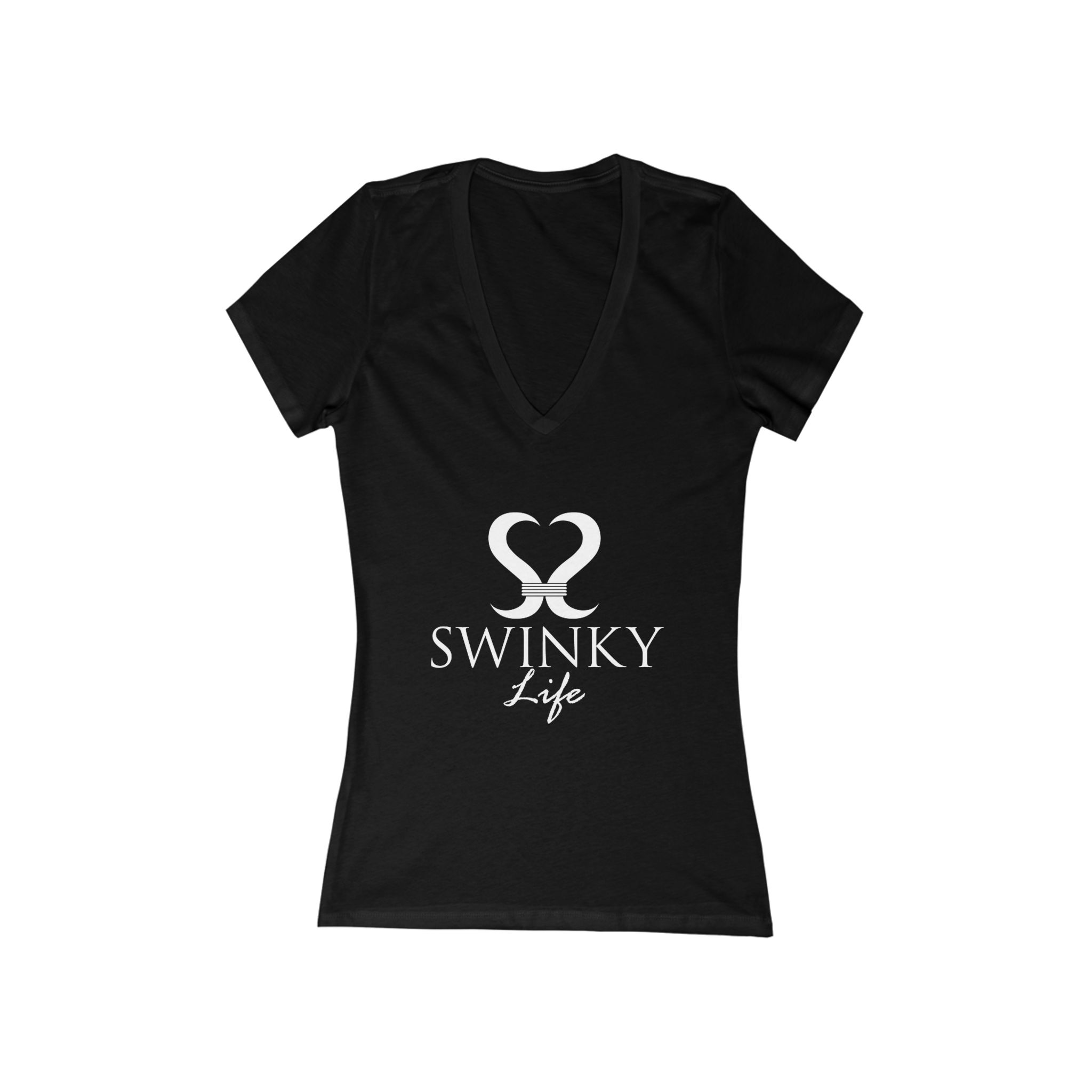 Women’s Deep V-Neck Tee — Slim Fit Jersey Short Sleeve