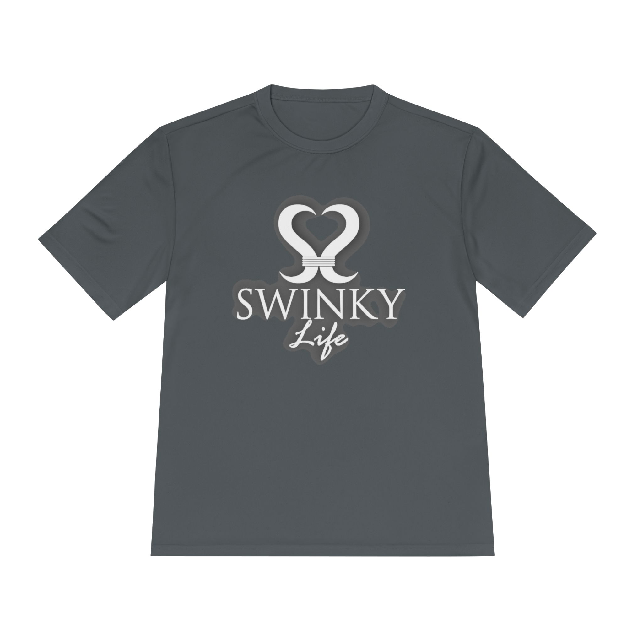 Swinky Life Moisture-Wicking Tee — Retro Heart Logo Active Shirt